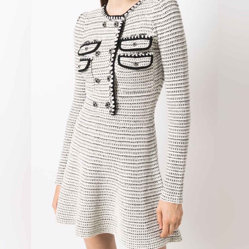 Self portrait double-breasted knitted dress (NWT)